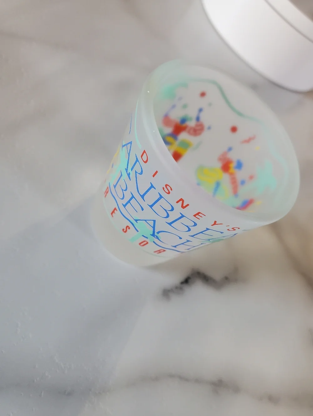 Vintage Disney World Caribbean Beach Resort Frosted Shot Glass